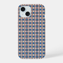 モダンなモザイク幾何学抽象パターン 1298 iPhone 15ケース