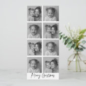 "モダンなモノクロコラージュのクリスマス写真カード" (スタンド正面)
