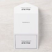 モダンなモノクロミニマルフォトウェディング オールインワン招待状 (外側)