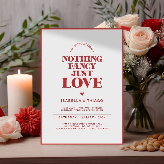 モダンなモノクロームの赤 何も特別なものはない、ただ愛 セーブザデート