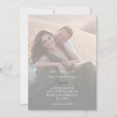 モダンなモノクロ写真の結婚式招待状 招待状 (裏面)
