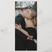 モダンなモノクロ写真の結婚式 メニュー (裏面)