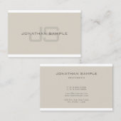 モダンなモノグラムのきれいな専門の明白な贅沢 名刺 (正面/裏面)