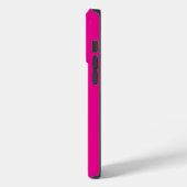 モダンなモノグラムのイニシャル名 ホットピンク シンプル Case-Mate iPhoneケース (裏面 / 左)