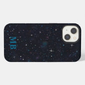 モダンなモノグラムのイニシャル iPhoneケース (裏面横)