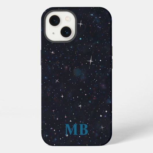 モダンなモノグラムのイニシャル iPhoneケース (裏面)