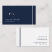 モダンなモノグラムのエレガントな最小主義のシンプル 名刺 (正面/裏面)