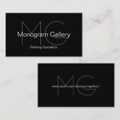 モダンなモノグラムのカスタマイズ可能な名刺 名刺 (正面/裏面)