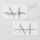 モダンなモノグラムのカスタマイズ可能な名刺 名刺 (正面/裏面)