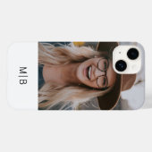 モダンなモノグラムのフォトギフト 名前入り Case-Mate iPhoneケース (裏面 (横))