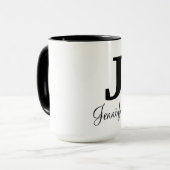 モダンなモノグラムのマグ マグカップ (正面左)