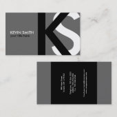 モダンなモノグラムの名刺 名刺 (正面/裏面)