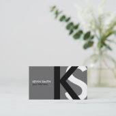 モダンなモノグラムの名刺 名刺 (スタンド正面)