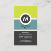 モダンなモノグラムの名刺 名刺 (正面)