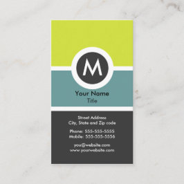 モダンなモノグラムの名刺 名刺