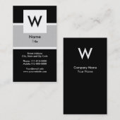 モダンなモノグラムの名刺 名刺 (正面/裏面)