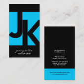 モダンなモノグラムの名刺 名刺 (正面/裏面)