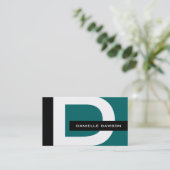 モダンなモノグラムの名刺 名刺 (スタンド正面)