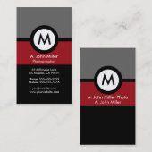 モダンなモノグラムの名刺 名刺 (正面/裏面)