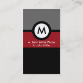 モダンなモノグラムの名刺 名刺 (裏面)