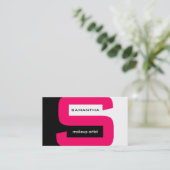 モダンなモノグラムの名刺 名刺 (スタンド正面)