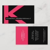 モダンなモノグラムの名刺 名刺 (正面/裏面)