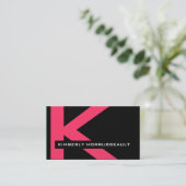 モダンなモノグラムの名刺 名刺 (スタンド正面)