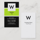 モダンなモノグラムの名刺 名刺 (正面/裏面)