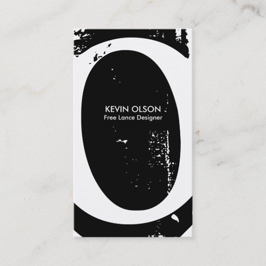 モダンなモノグラムの名刺 名刺 (正面)