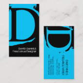 モダンなモノグラムの名刺 名刺 (正面/裏面)