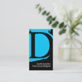 モダンなモノグラムの名刺 名刺 (スタンド正面)