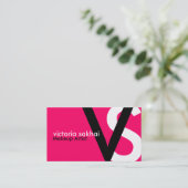 モダンなモノグラムの名刺 名刺 (スタンド正面)