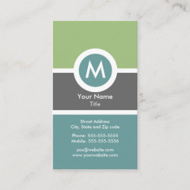 モダンなモノグラムの名刺 名刺