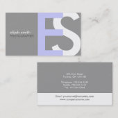 モダンなモノグラムの名刺 名刺 (正面/裏面)