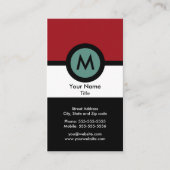 モダンなモノグラムの名刺 名刺 (正面)