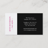 モダンなモノグラムの名刺 名刺 (裏面)