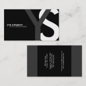 モダンなモノグラムの名刺 名刺 (正面/裏面)
