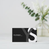 モダンなモノグラムの名刺 名刺 (スタンド正面)