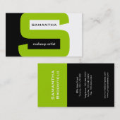 モダンなモノグラムの名刺 名刺 (正面/裏面)