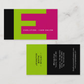 モダンなモノグラムの名刺 名刺 (正面/裏面)