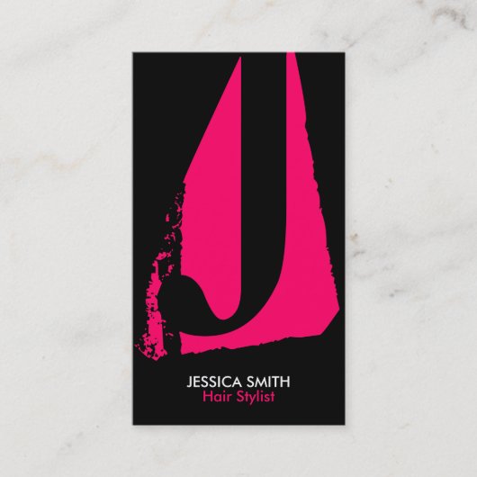 モダンなモノグラムの名刺 名刺 (正面)