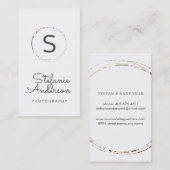 モダンなモノグラムの名刺 名刺 (正面/裏面)