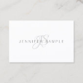 モダンなモノグラムの専門のシンプルなテンプレート 名刺 (正面)