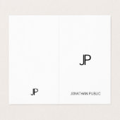 モダンなモノグラムの専門の最小主義のエレガント 名刺 (外部フラット)