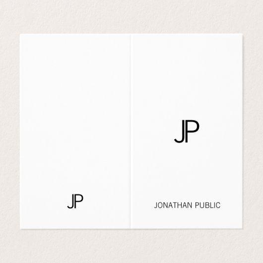 モダンなモノグラムの専門の最小主義のエレガント 名刺 (外部フラット)
