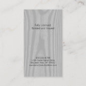 モダンなモノグラムの平野の木製の縦の建築 名刺 (裏面)