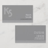 モダンなモノグラムの映画台本作家の名刺 名刺 (正面/裏面)