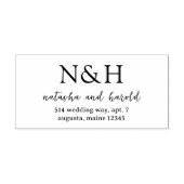 モダンなモノグラムの結婚式 セルフインキングスタンプ (デザイン)