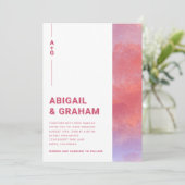 モダンなモノグラムの結婚式 招待状 (スタンド正面)