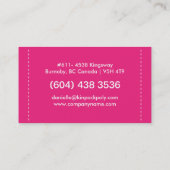 モダンなモノグラムの裁縫婦の名刺 名刺 (裏面)